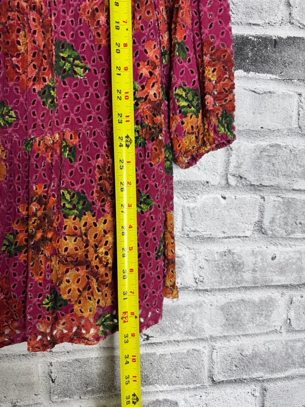 Anthropologie Farm Rio Macaw Crosstitch Embroidered Tunic Dress - Picture 3 of 12